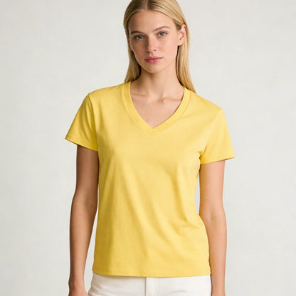 V-neck women's t-shirts and polos old money Women's clothing shirt Embroidery Classic Casual Basic Short Sleeve Polo women
