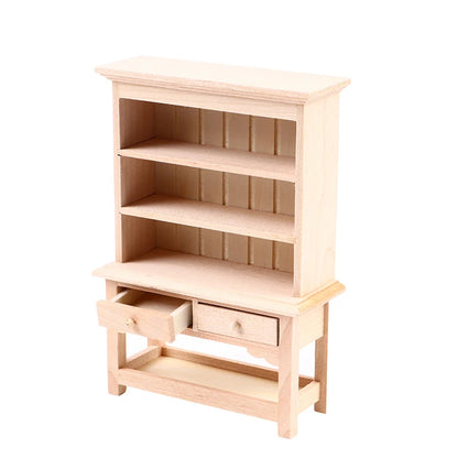 1:12 Dollhouse Miniature Bookcase Showcase Storage Cabinet Locker Display Cabinet Home Furniture Model Toy DollHouse Accessory