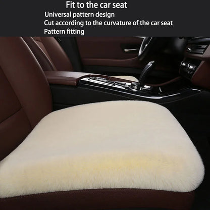 Winter Plush Rabbit Fur Car non-slip Seat Cushion Warmth Thickened Wool One Piece Square Cushion for Main Driver or Co-pilot