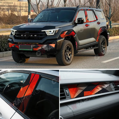 Geometry Car Wrapping Vinyl for Motorcycle Vinyls Camouflage Disruptive Pattern Red Wrap Foil Car Body Films Auto Stickers Tools