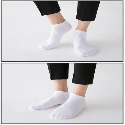 20/10/5 Pairs  Women/Men Boat Socks Black White Grey Cotton Summer No-show Ankle Socks Solid Color Casual Breathable