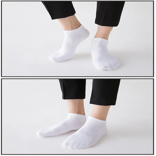 20/10/5 Pairs  Women/Men Boat Socks Black White Grey Cotton Summer No-show Ankle Socks Solid Color Casual Breathable
