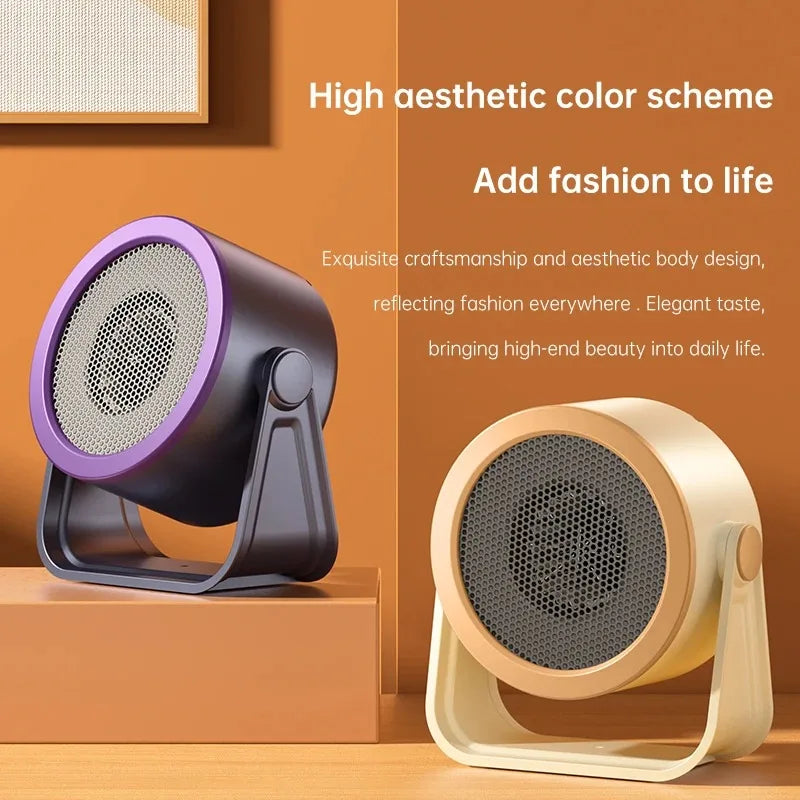 Energy Saving PTC Heater Low Noise Desktop Portable Warm Air Blower for Office Bedroom Personal Heating