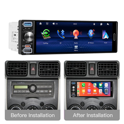 1 Din Car Radio Universal Wireless Carplay Android Auto Car Multimedia MP5 BT Car Stereo Type-C USB FM/AM IPS Touch Screen