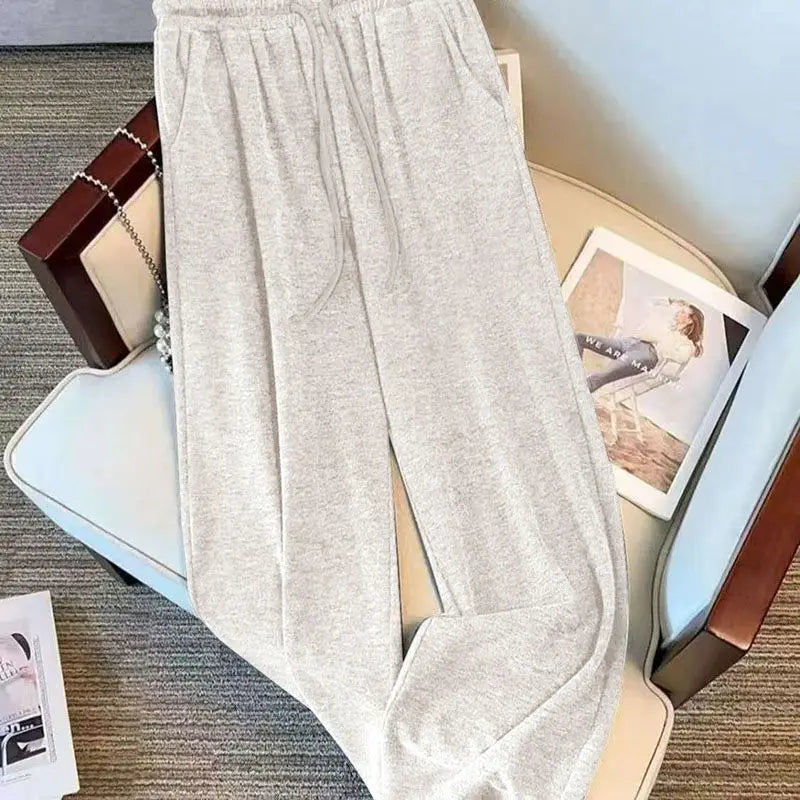 Black Soft Plush 2025 New Style Hooded Patchwork Casual Sporty Spring Autumn Leisure Cotton Pants Set Fashionable Trousers