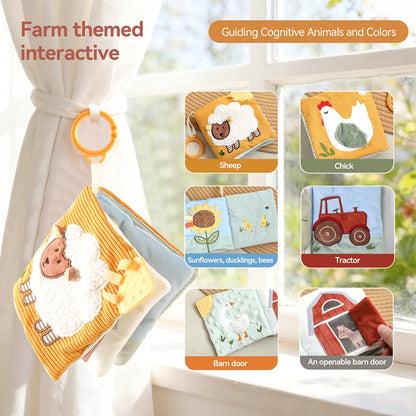 Soft Baby Tissue Box Cloth Book Security Blanket Plush Cube Crinkle Sounds Sensory Toy Mirror Fine Motor Skills 9 Styles Toys