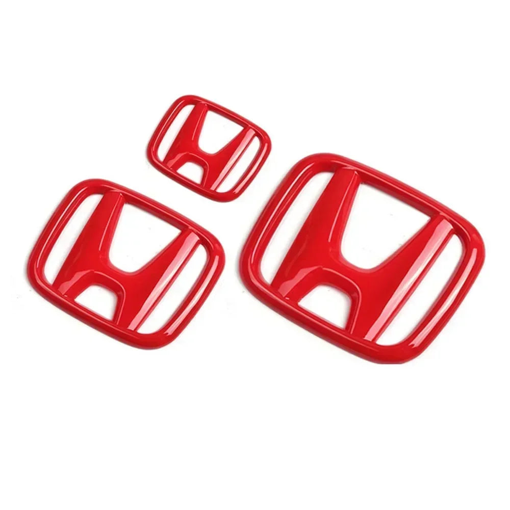 Black Red Front Rear Cover Steering Wheel Emblem Modification Sticker for Honda 10th Accord Civic Exterior Tuning Parts