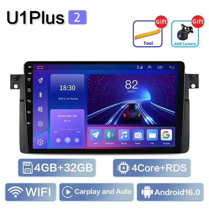 Android 16 Carplay Auto For BMW E46 M3 1998-2006 Car Radio Multimedia Video Player 2Din 4G+WIFI GPS Navigation Head Unit Stereo