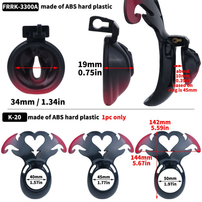 Devil's Heart Chastity Cage 2026 New Sissycage Male CB Lock Bondage Cock Cage Pussy Worship Device Wearable BDSM Toy For Men Gay