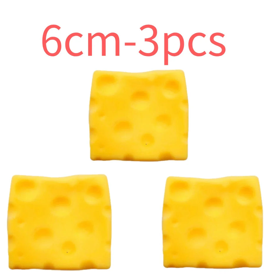 Yellow Cheese Squeeze Toy, Soft Rebound Sensory Toy, Stress Relief & Focus Helper, Cute Food-Themed Desk Decor Gift