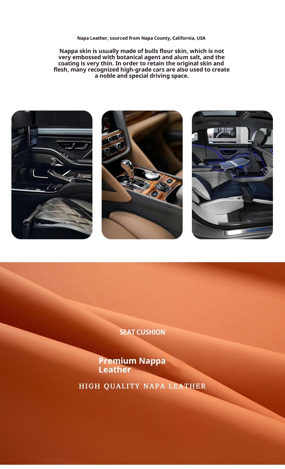 Wave style car seat cushion, creative accessory for car interior. Breathable and ventilated, suitable for all seasons