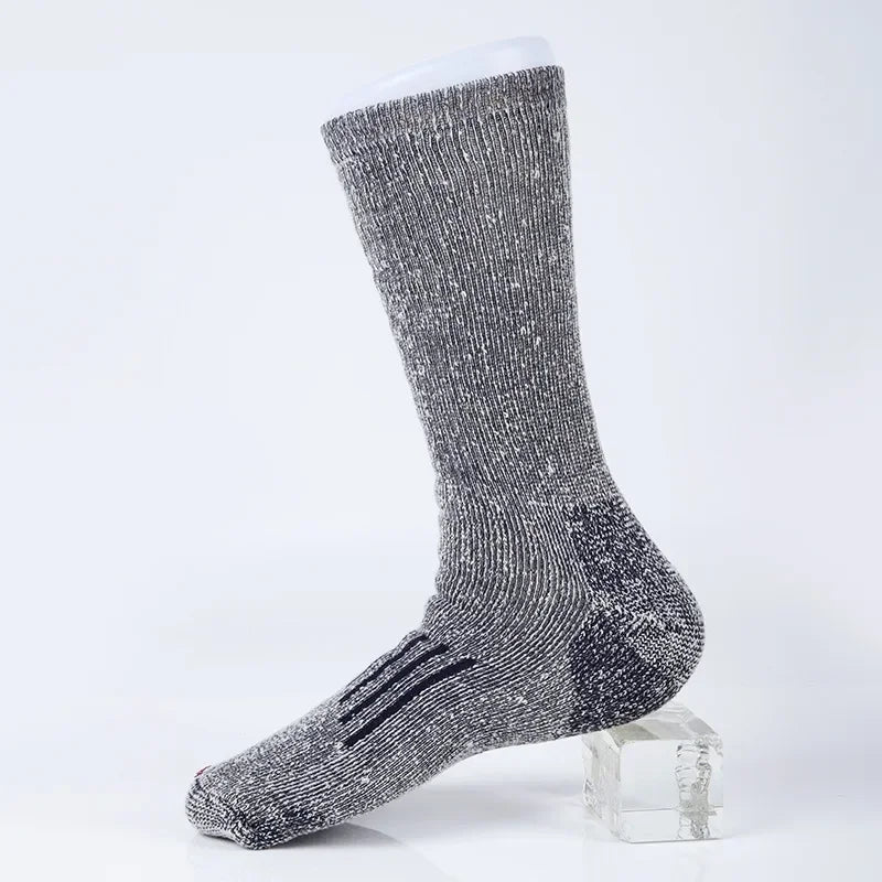 3 Pairs Hiking Socks Merino Wool for Men 80% Merino Wool Ski Socks Winter Thick Thermal Crew Socks Men Walk Warm Anti-Odor