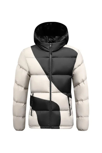 Graphene Self-Heating Men's Winter Jacket Thermal Auto Warm Up Thick Hooded Cotton Coat Outdoor Skiing Sports Loose Fit Parka