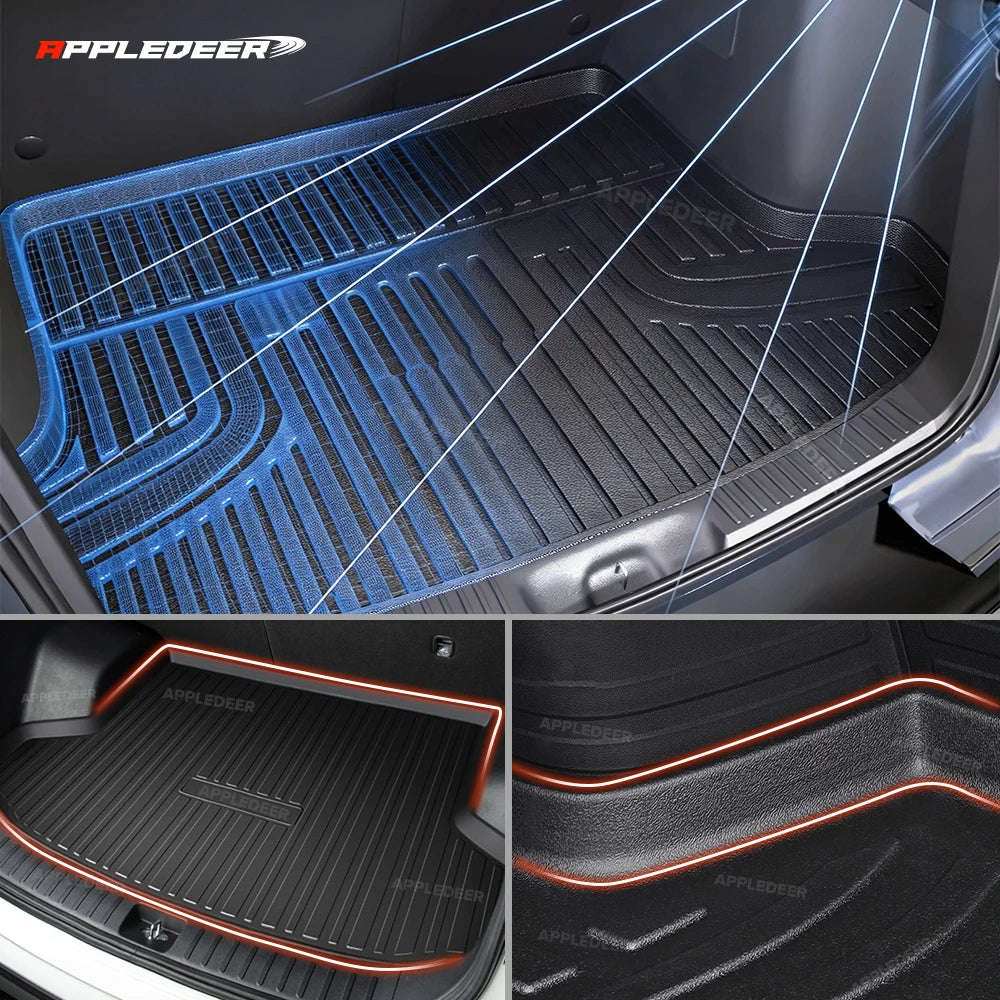 APPLEDEER For Geely EX5 / Galaxy E5 2024-2026 2025 TPE Trunk Mat All-Weather Non-Toxic Waterproof & Easy to Clean Cargo Liner