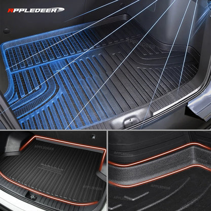 APPLEDEER For Geely EX5 / Galaxy E5 2024-2026 2025 TPE Trunk Mat All-Weather Non-Toxic Waterproof & Easy to Clean Cargo Liner