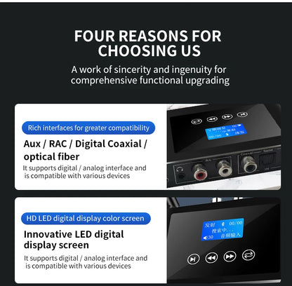 New 2 in 1 Long Range Bluetooth 5.1 Audio Transmitter Receiver RCA 3.5mm AUX Stereo Wireless Adapter For PC TV Headphones Car