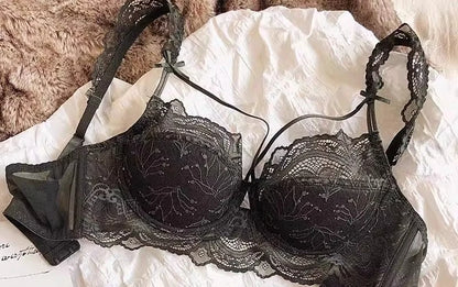 MOYISU Adjustable Lace Bralette for Small Chest Bra Set Removable Straps & Thin Padding Soft Wire Comfort Muslim Girls Underwear