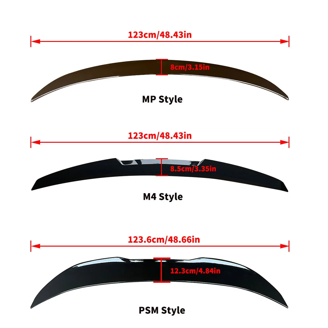 For BMW 3 Series F30 F31 2013-2018 Rear Spoiler Lip Wing Gloss Black Carbon Fiber 335i 328i 330i 340i