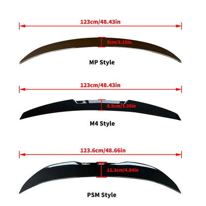For BMW 3 Series F30 F31 2013-2018 Rear Spoiler Lip Wing Gloss Black Carbon Fiber 335i 328i 330i 340i