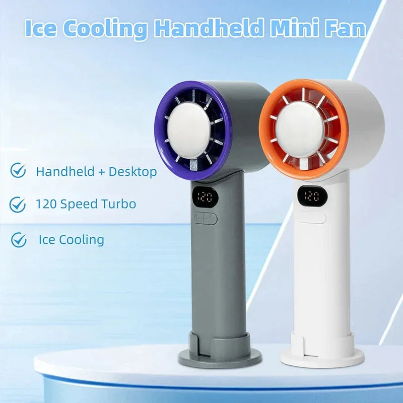 Lenovo 120 Speeds High Speed Handheld Fan 10000+ RPM Turbo Fan Portable USB Rechargeable Desktop Fan for Home Office Camping