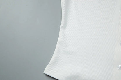 Tuularose Fashion New T-Shirt Women's Casual Solid Slim-Fit Crew Neck Cardigan T-Shirt Summer Office Lady Vacation Female Tops