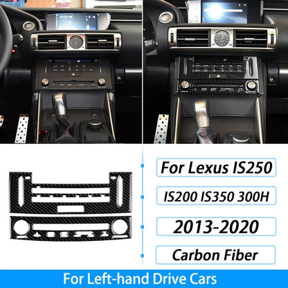 For Lexus IS250 IS350 300H 2013-2019 Carbon Fiber Gear Shift Air Outlet CD AC Window Lift Set Car Interior Accessories Sticker