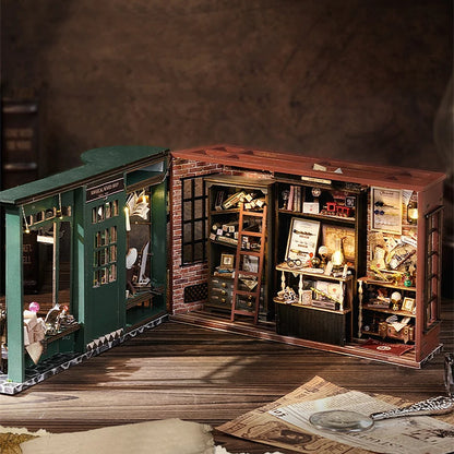 Magical House Wooden Miniature Doll House Magic Shop DIY Dollhouse Kit With Furniture Retro Home Model Toys For Xmas Gifts
