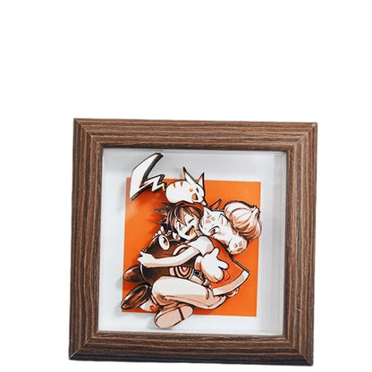 Anime Gyarados 3D Art Painting Cartoon Bulbasaur Figure Collect Picture Handmade Desktop Decora Fans Gift