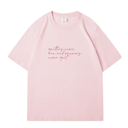 WAVLATII Women New Letter Printed T shirts Female White Casual Cotton Tees Lady Purple Summer Short Sleeve Tops for Young WT2342