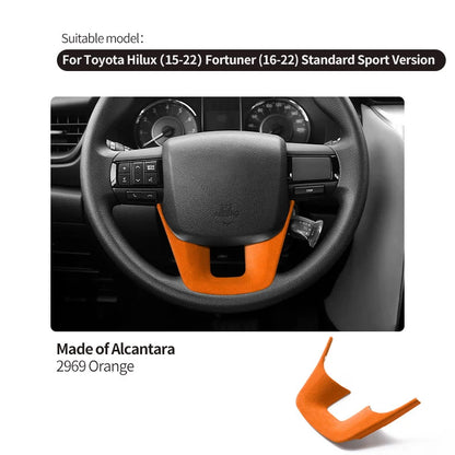 Made of Alcantara For Toyota Hilux / Fortuner Standard Sport Version Car Steering Wheel Boot Cover Interior Tuning Accessories