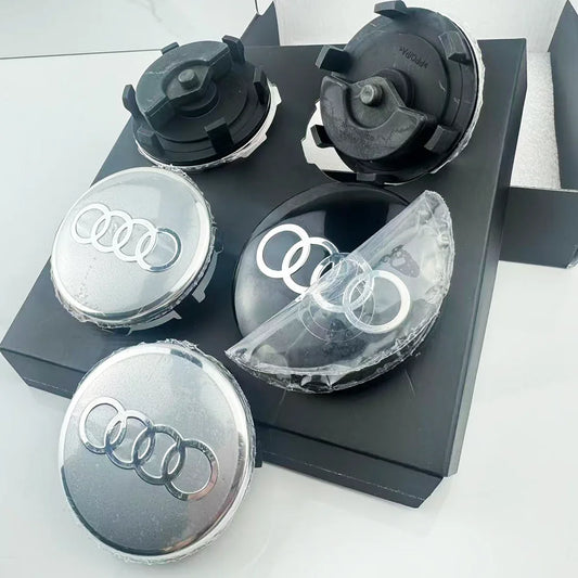 Car Floating 4pcs 60/61/68/69mm Wheel Hub Caps Hubcap Badge Styling For Audi B5 B6 B7 B8 A3 8P 8V 8L A5 A6 C6 C5 C7 A1 A7 A8 Q