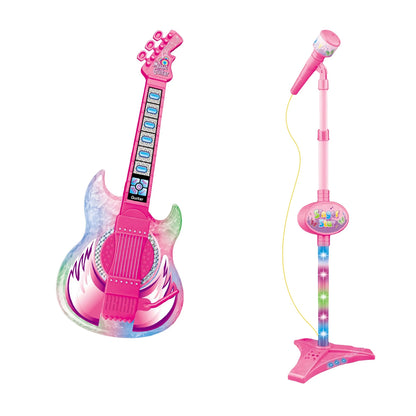 Children's Electric Multifunctional Guitar Instrument Set with Microphone and Light Music Toy - Birthday and Holiday Gifts