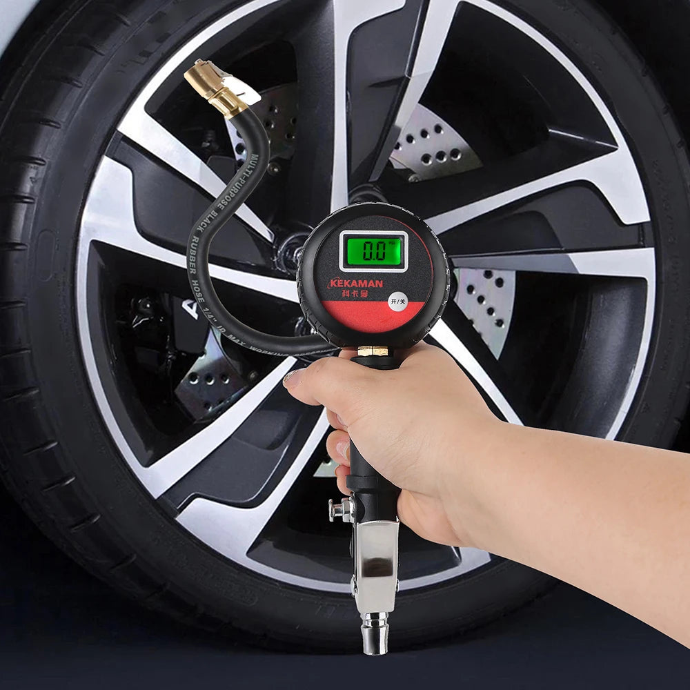 Universal Digital Tire Pressure Gauge - LCD Display High Precision Tyre Tester for Car Truck Motorcycle Vehicles