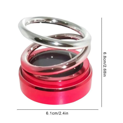 Solar Car Air Fresheners Double Ring Rotating Car Perfume Ornaments Aromatherapy Auto Diffuser Cars Interior Decoration Diffuser