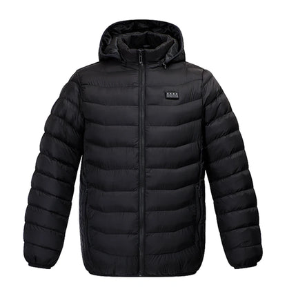 Winter Cold Protection 4-Control 23-Zone Men's Heated Jacket Electric Heated Cotton Coat【Power supply not included】