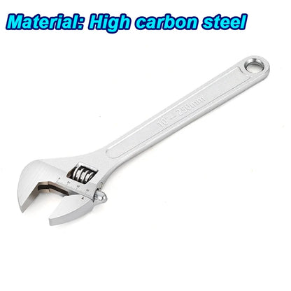 Adjustable Wrench Universal Spanner Clamp Large Openin Long Handle Repair Tools Steel Mechanical Workshop Hand Repair Tools