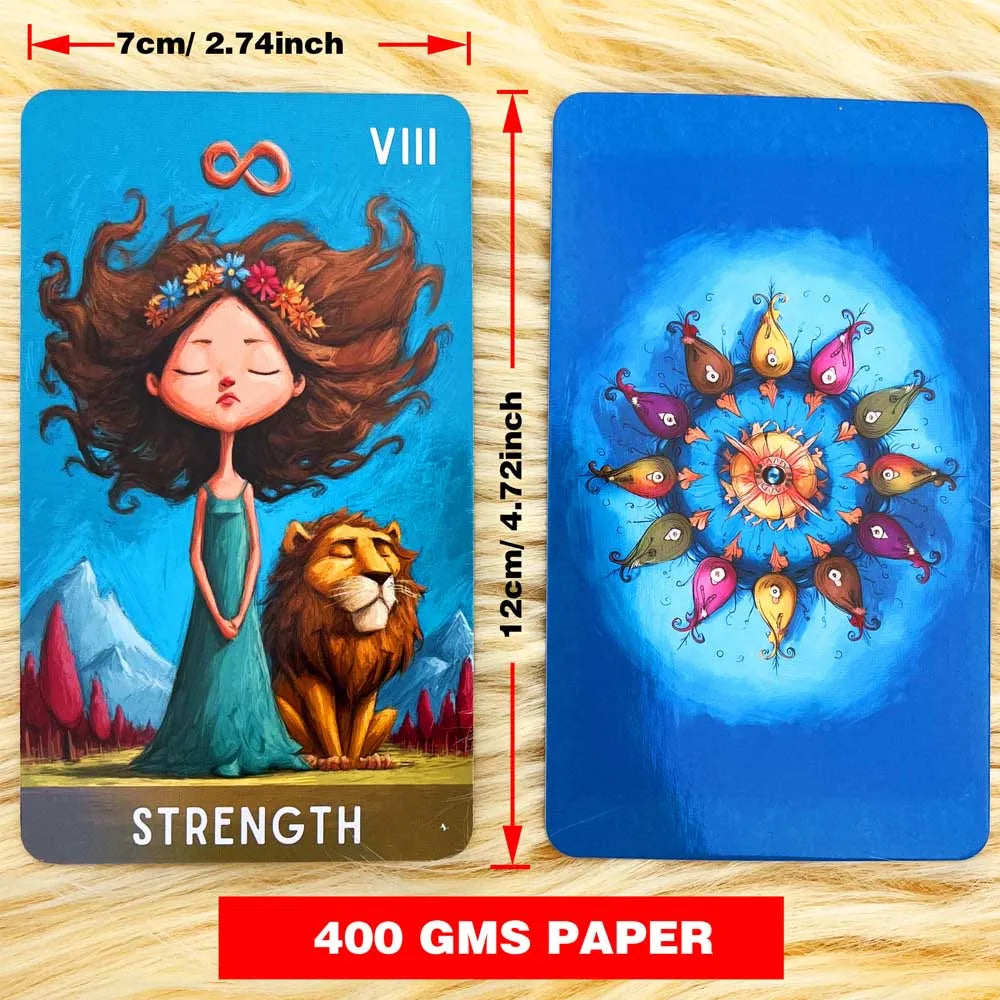 78 Tarot Cards Set,The Whimsical Path Tarot,13x8cm Modern Illustrations, Eternal Symbolism Fusion, Includes Paper Instructions