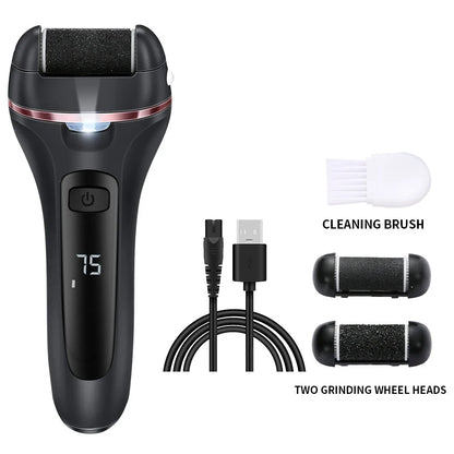 3 Heads Electric Foot File Callus Remover Professional Pedicure Machine Tools Rechargeable Waterproof Heel Dead Skin Scrubber