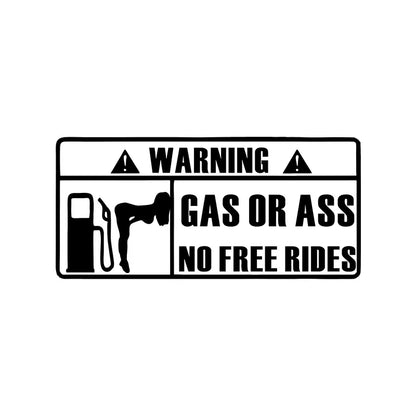 15*7CM Car Interior Personality Stickers GAS GRASS or ASS Unmanned Free Ride Car Windows Vinyl Stickers Waterproof Custom
