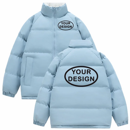 New Men's Parker Coat Logo Customized Printed Warm Casual Jacket Thickened Winter Coat Down Jacket Solid Color Fashion Jacket