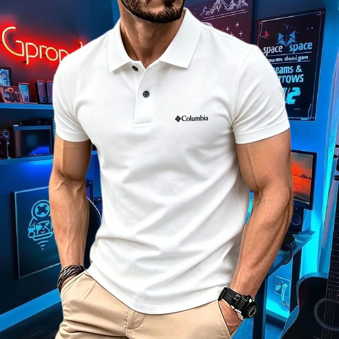 100% pure cotton 2026high-end brand men's short sleeve polo shirt summer fashion luxury logo embroidered golf top casual T-shirt