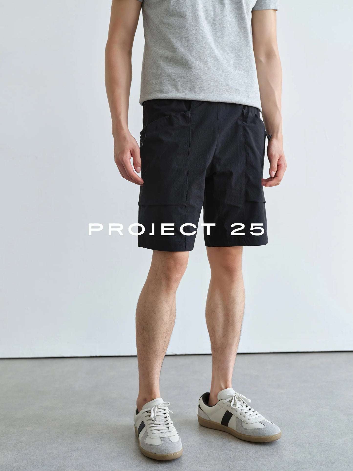 PROJECT 25 Mens Light 4-Way Stretch Cargo Shorts Waterproof Breath Multi Pockets Loose 5 Inch Outdoor Sports Tactical Shorts