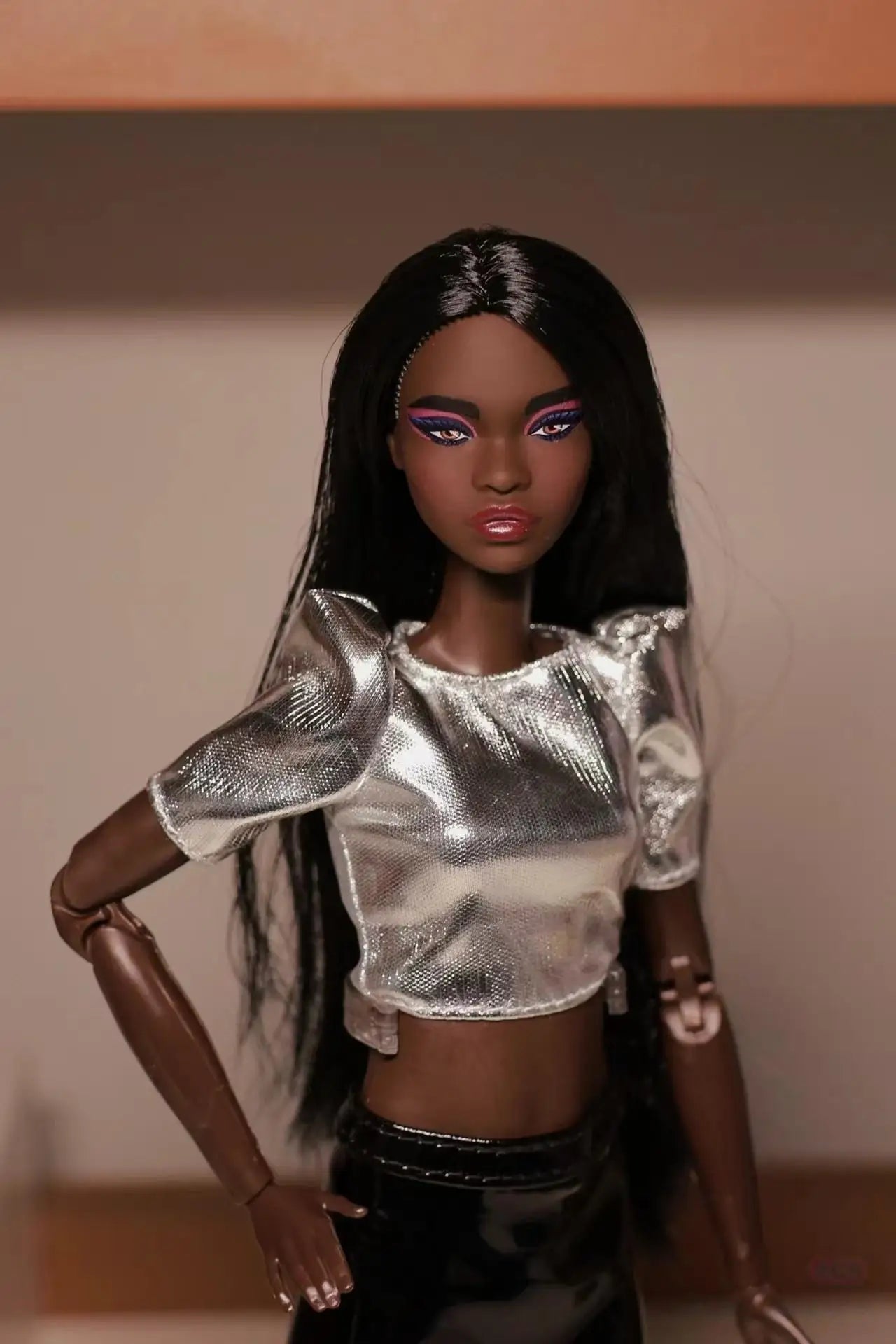 Authentic Barbie Looks Series Fashion Collection Dolls Black High Sister Collection Items Girls' Social Multi Joint Play Toys