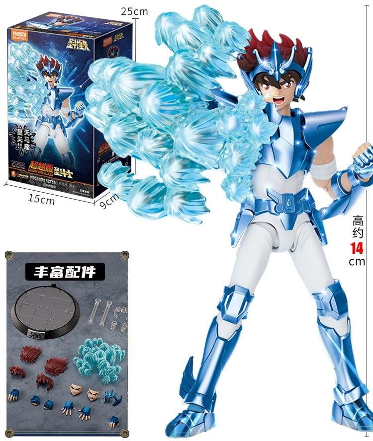 Original Blokees Gold Saint Action Figure Champion Saori Kido Seiya Mu Aiolia Assembly Figure Children Toys Birthday Gift