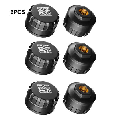 6PCS RV Truck Tire Pressure Monitoring System Bluetooth TPMS Mobile Phone APP Disp With 6 External Sensors For RV Truck External