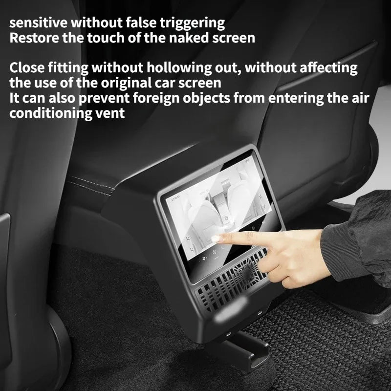 Rear Screen Tempered Film Protective Cover for Tesla Model Y Juniper Model 3 Highland 2025 Rear Air Vent Cover Car Accessories
