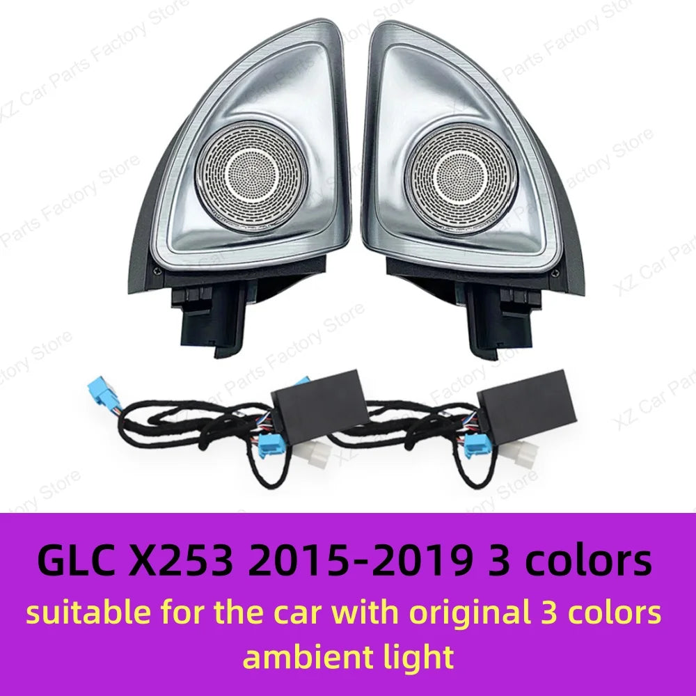 For Mercedes-benz 4d Rotating Tweeter C Glc E S-class W213 W205 W222 W223 X253 Rgb Led Luminous Car Speaker Horn Refit