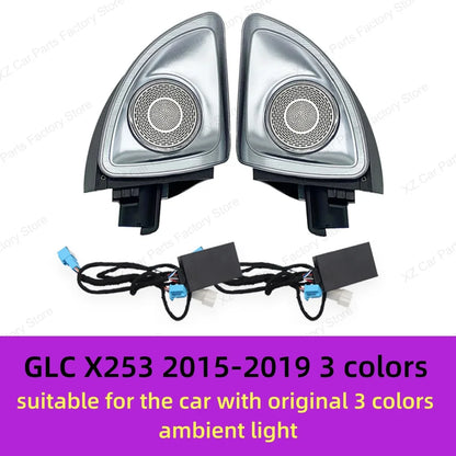 For Mercedes-benz 4d Rotating Tweeter C Glc E S-class W213 W205 W222 W223 X253 Rgb Led Luminous Car Speaker Horn Refit