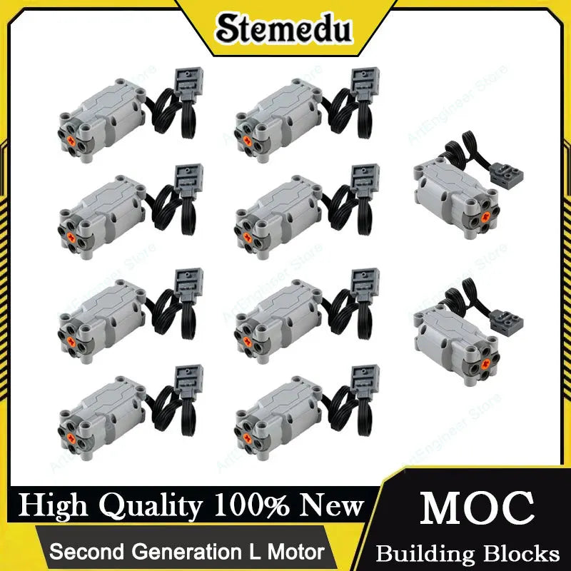 1/2/4/10PCS Second Generation L Motor High-Torque 88003 Building Block Power Functions Upgrade Kit for Car Model Technical Parts