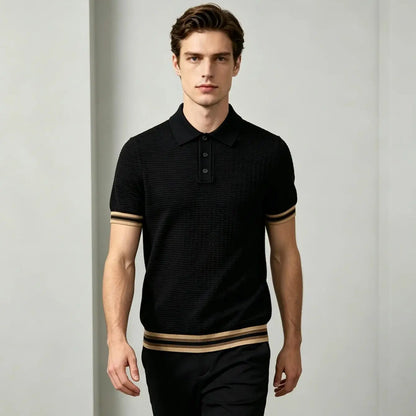 The new summer men's polo shirt t-shirt is suitable for light business occasions, urban casual settings, vacations, short trips,